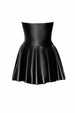 Noir Handmade - Ausgestelltes Wetlook Kleid