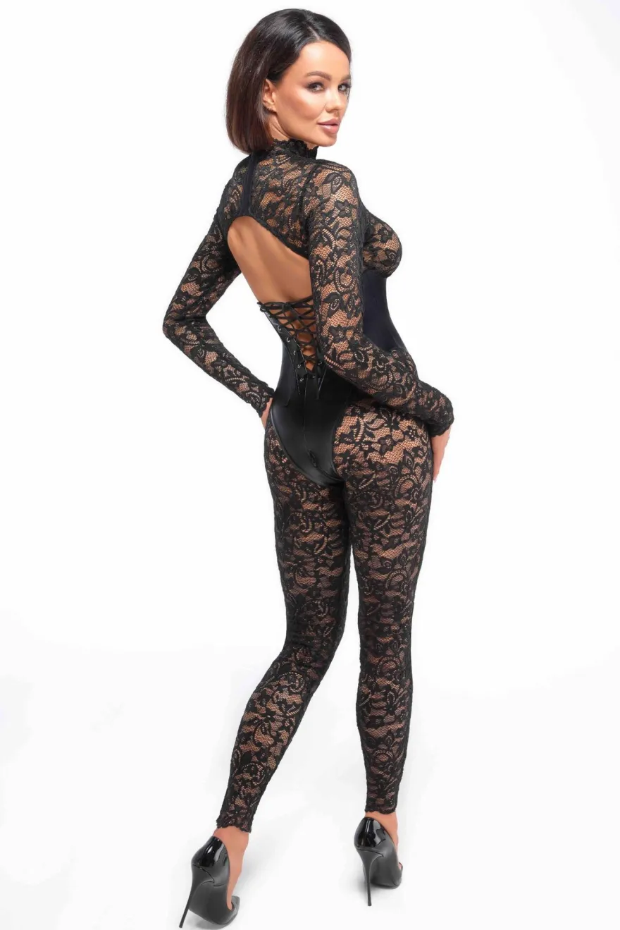 Noir Handmade - Bodystocking mit Unterbrust Corsage