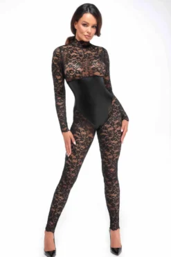 Noir Handmade - Bodystocking mit Unterbrust Corsage