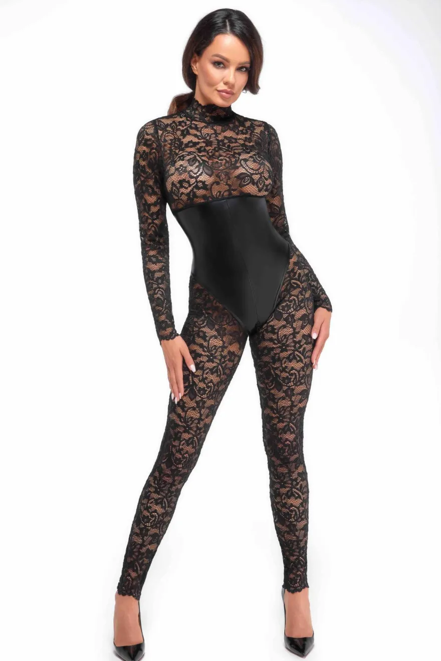 Noir Handmade - Bodystocking mit Unterbrust Corsage