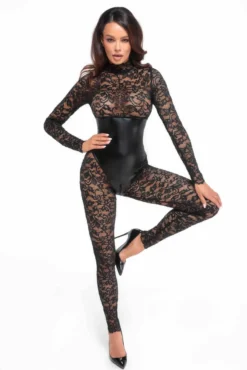 Noir Handmade - Bodystocking mit Unterbrust Corsage