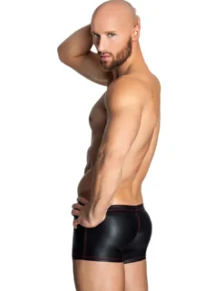 Noir Handmade - Boxershorts mit roten Nähten und Reißverschluss
