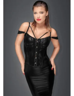 Noir Handmade - Corsage mit weicher Spitze schwarz
