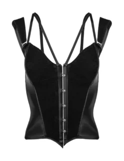 Noir Handmade - Corsage mit weicher Spitze schwarz
