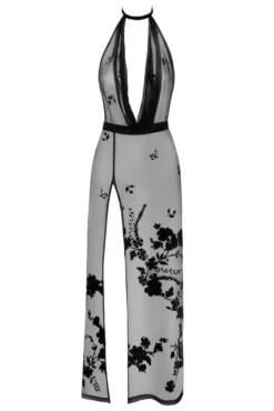 Noir Handmade - Elegantes Maxikleid aus Netzstoff