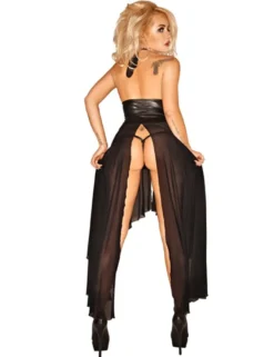 Noir Handmade - Heißes Kleid mit Corsagenschließe und Tüll-Rock in schwarz