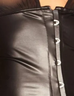 Noir Handmade - Heißes Kleid mit Corsagenschließe und Tüll-Rock in schwarz
