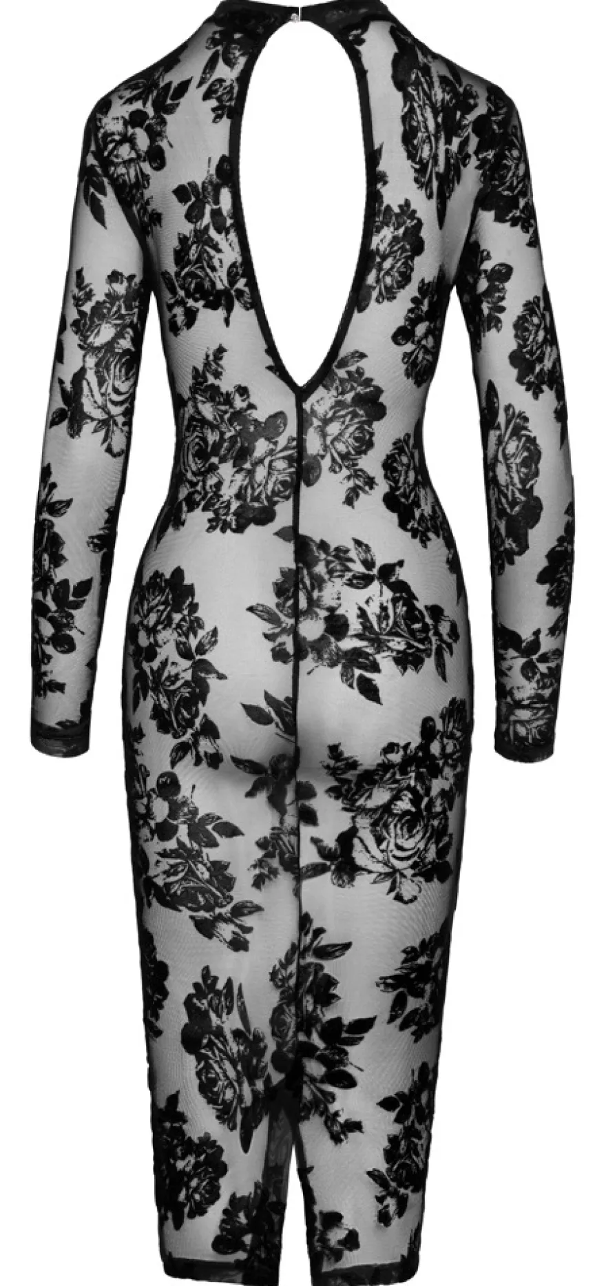 Noir Handmade - Kleid aus feinstem Tüll mit floralem Muster