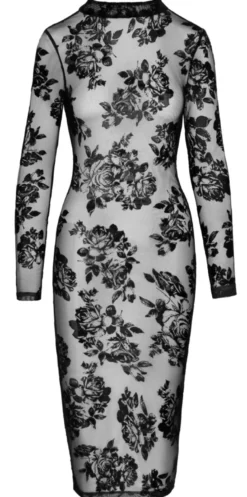Noir Handmade - Kleid aus feinstem Tüll mit floralem Muster