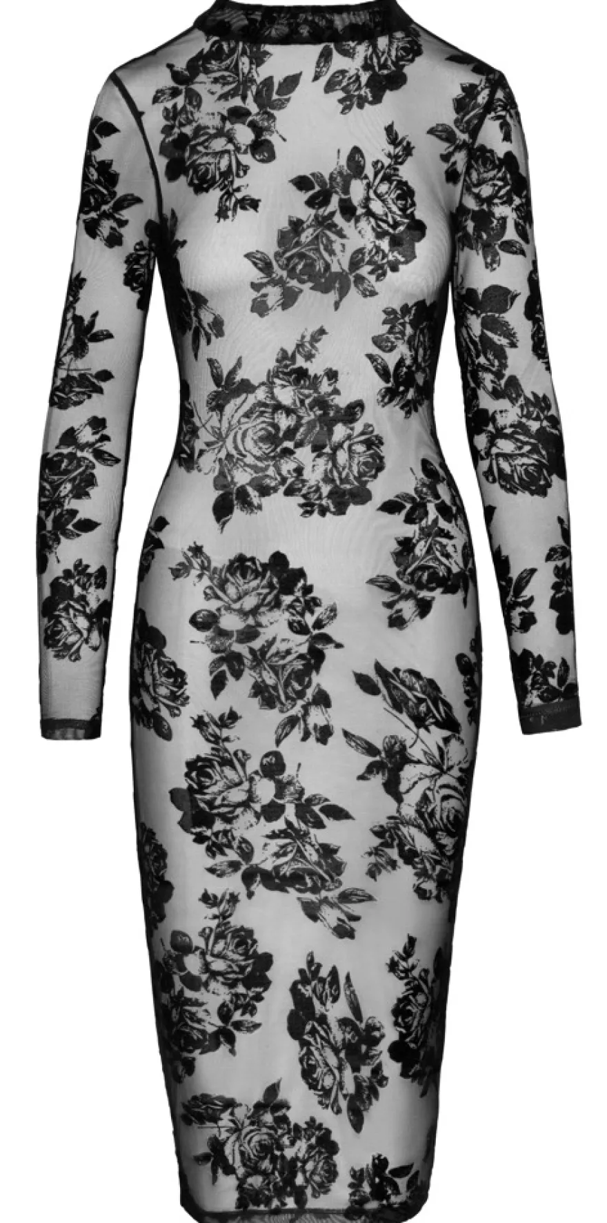 Noir Handmade - Kleid aus feinstem Tüll mit floralem Muster