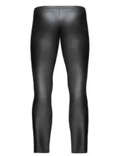 Noir Handmade - Lange Wetlook Hose mit Lackeinsätzen