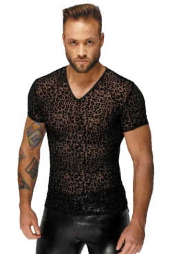 Noir Handmade - Leopard Netz-Shirt