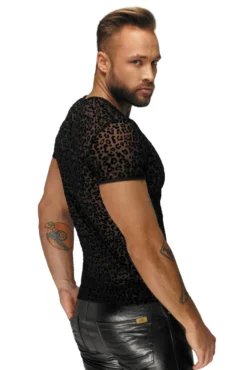 Noir Handmade - Leopard Netz-Shirt
