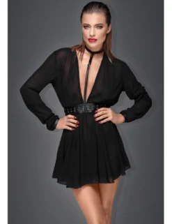 Noir Handmade – Minikleid aus Chiffon mit Choker