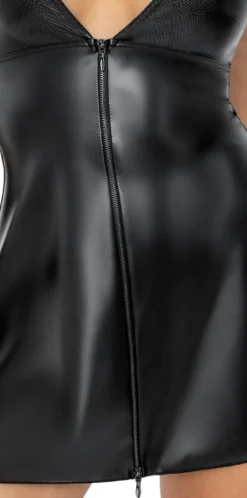 Noir Handmade - Minikleid aus edlem Material in Schlangenhaut-Optik