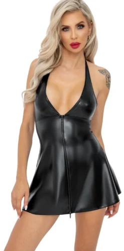 Noir Handmade - Minikleid aus edlem Material in Schlangenhaut-Optik