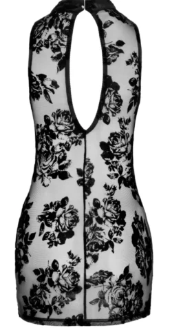 Noir Handmade - Mini-Kleid aus feinem Tüll mit floralem Muster