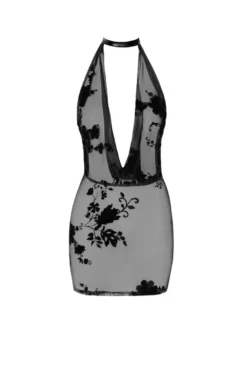 Noir Handmade - Minikleid aus Netzmaterial mit Kette