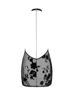 Noir Handmade - Minikleid aus Netzmaterial mit Kette