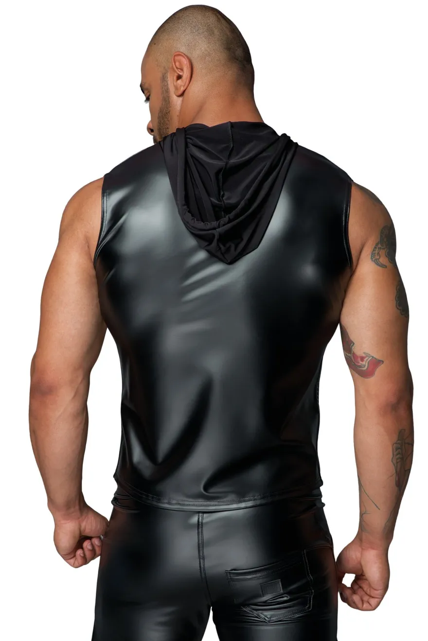 Noir Handmade-MissBehaved Collection-Kapuzenshirt mit Zwei-Wege Zipper H062 schwarz
