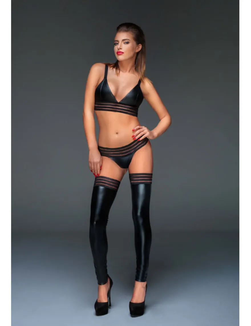 Noir Handmade - Sexy Panty mit scharfen Bändern schwarz