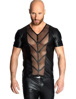 Noir Handmade - Shirt mit transparenten Einsätzen