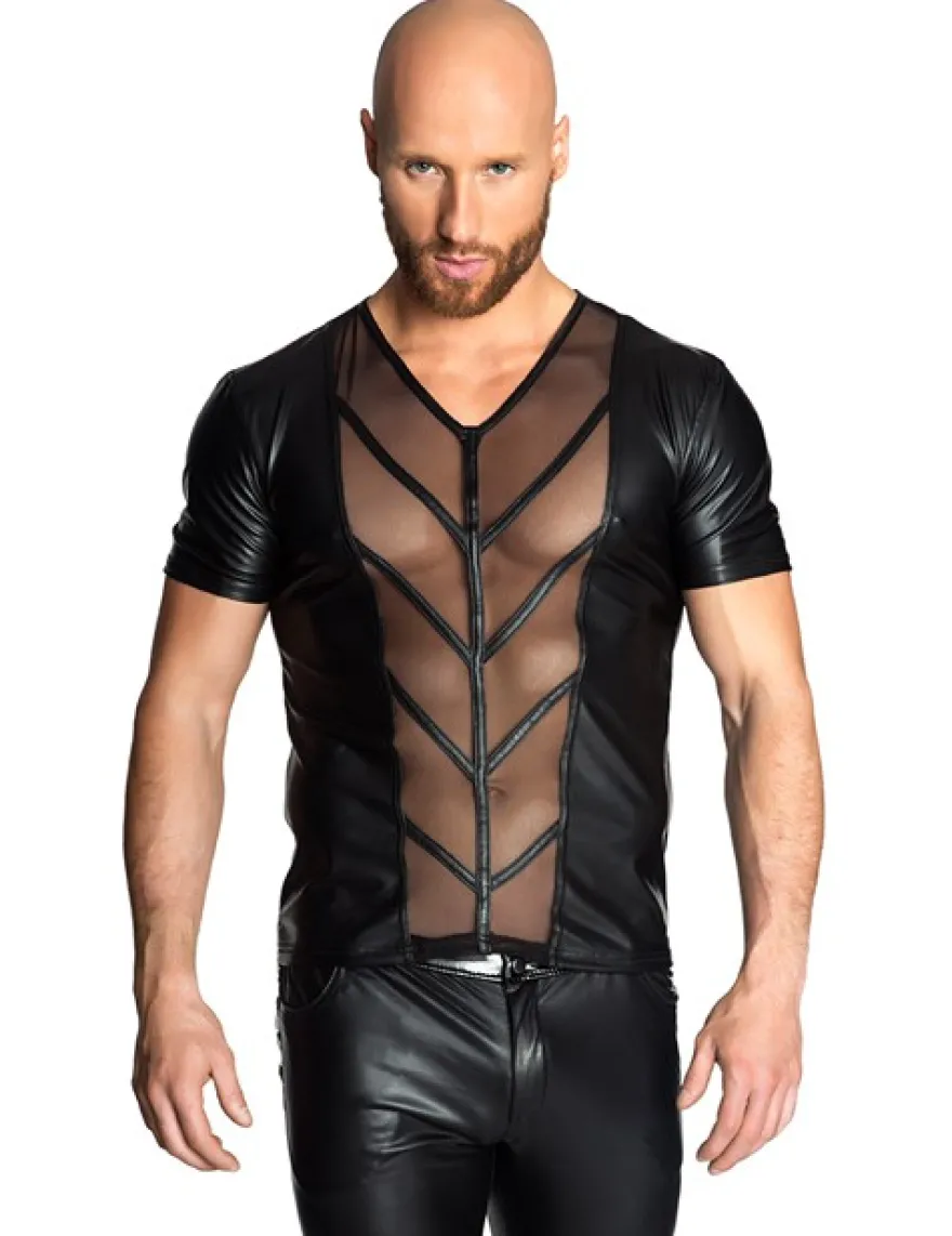 Noir Handmade - Shirt mit transparenten Einsätzen