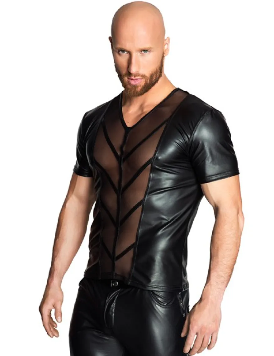 Noir Handmade - Shirt mit transparenten Einsätzen