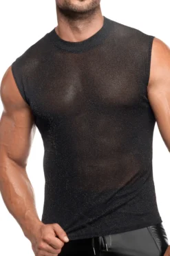 Noir Handmade - Tank Top aus Netz Material