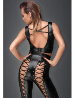 Noir Handmade - Top mit Schnürung schwarz