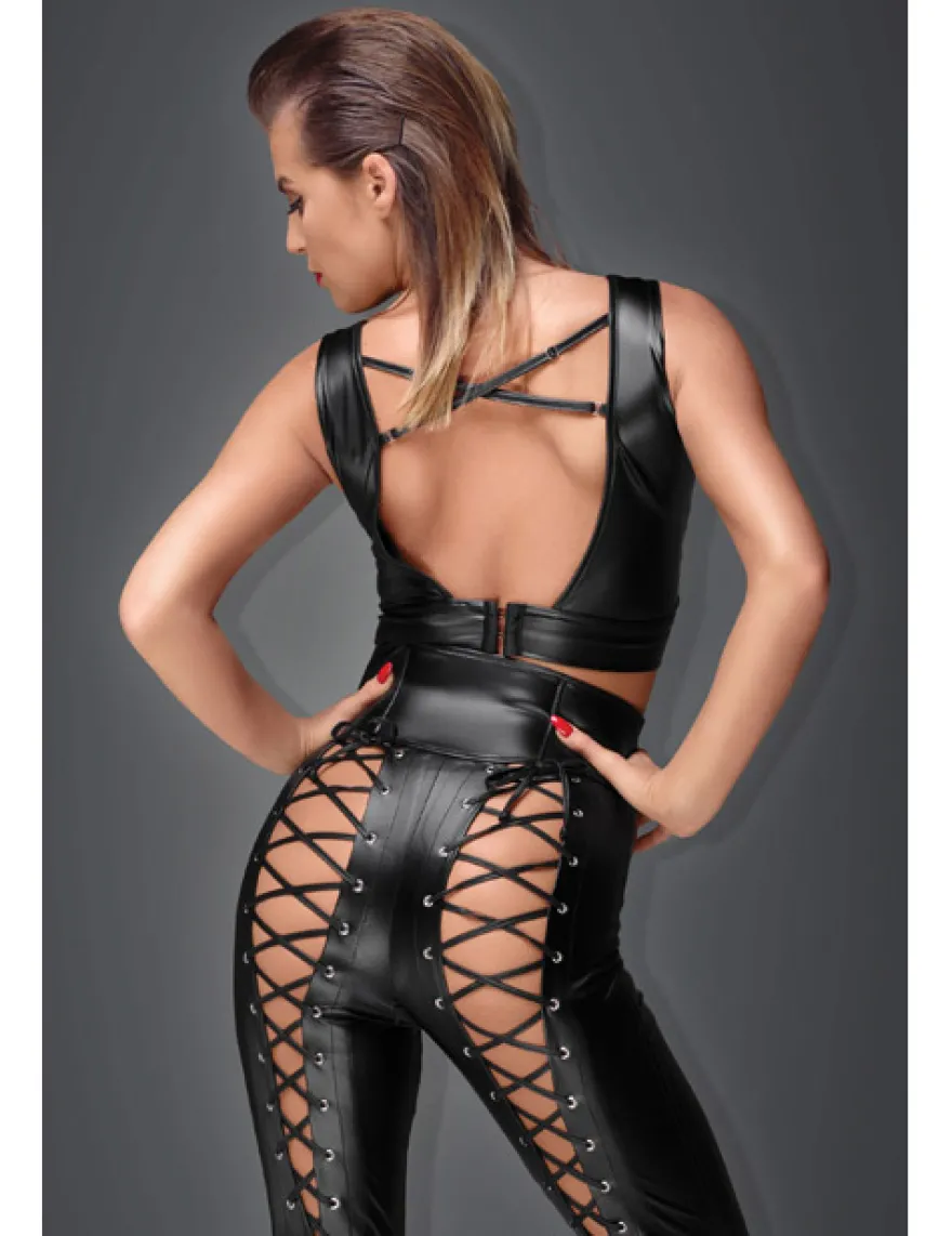 Noir Handmade - Top mit Schnürung schwarz