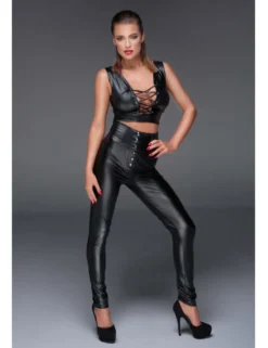 Noir Handmade - Top mit Schnürung schwarz
