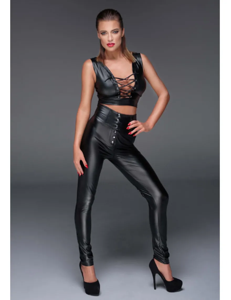 Noir Handmade - Top mit Schnürung schwarz