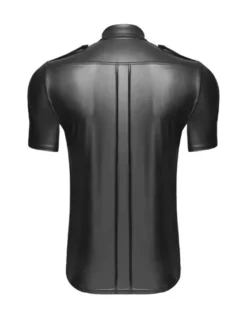 Noir Handmade - Wetlook Hemd mir kurzen Ärmeln