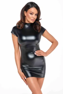 Noir Handmade - Wetlook Minikleid