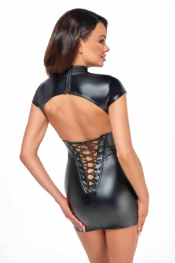 Noir Handmade - Wetlook Minikleid