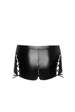Noir Handmade - Wetlook Short mit Reißverschluss