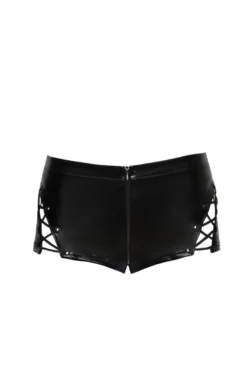 Noir Handmade - Wetlook Short mit Reißverschluss