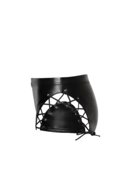 Noir Handmade - Wetlook Short mit Reißverschluss