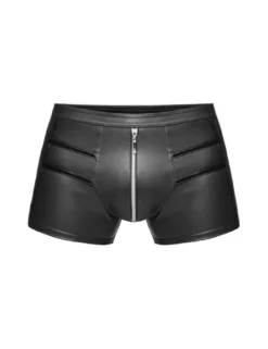 Noir Handmade - Wetlook Shorts mit Reißverschluss