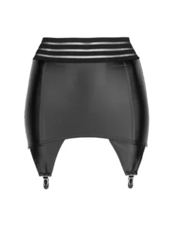 Noir Handmade - Wetlook Strapsrock mit elastischen Bändern