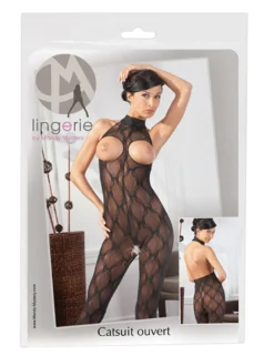NO:XQSE - Catsuit busenfrei schwarz