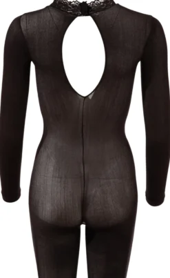NO:XQSE - Catsuit ouvert schwarz