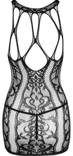NO:XQSE - Netzkleid mit String schwarz