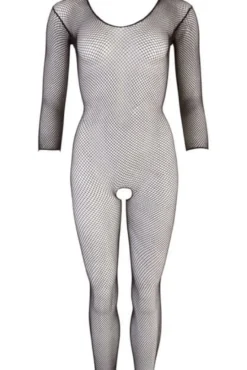 NO:XQSE - Ouvert Netz-Catsuit mit 3/4-Ärmeln