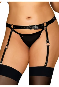 OB A756 harness garter belt black Size Plus
