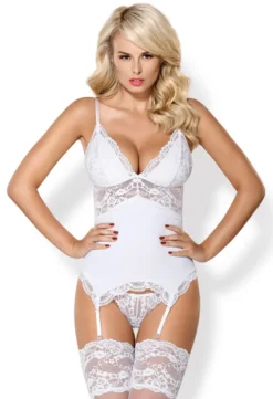 Obsessive - 810-COR Korsett und String weiß