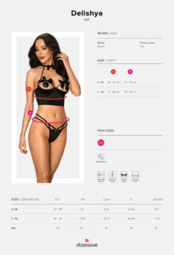 Obsessive - Delishya 2tlg. Set schwarz