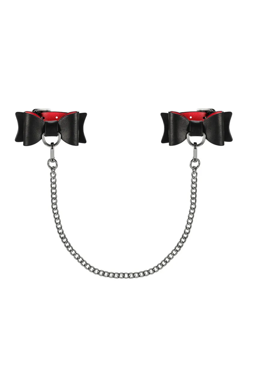 Obsessive - Deluxe Handschellen schwarz-rot A745