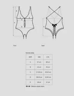 Obsessive - Fiorenta Teddy schwarz